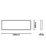 Pannello LED Sidelight 45W Slim 120x30 Centimetri Soffitto Alimentatore Incluso