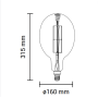 Lampada Led Filamento Optonica Dorata Dimmerabile 8W E27 Dimmerabile Luce Calda 1800K