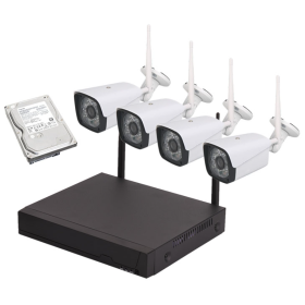 Kit WI-FI NVR 4 Canali  4 Telecamere 1080P 3MPX 1 Hard Disk 1TB