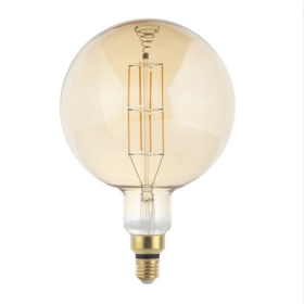 Optonica 1792 Lampada Led G200 E27 8W Dimmerabile Vetro Dorato Calda 1800K