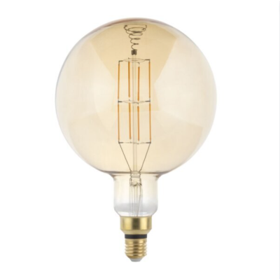Optonica 1792 Lampada Led G200 E27 8W Dimmerabile Vetro Dorato Calda 1800K