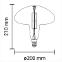 Lampada LED Filamento Optonica E27 8W 1800K Vetro Dorato Dimmerabile MS200