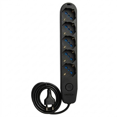 Multipresa Ecova 5 Posti Per Uso Domestico E Professionale 16A, cavo 1,5 m e potenza massima 3500 W