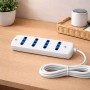 Multipresa Elettrica Ecova 30056 4 Ingressi Bivalenti 10/16A Colore Bianco