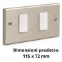 Placca 2 Posti Marlanvil 1372.O Alluminio Anodizzato Oxidal