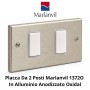 Placca 2 Posti Marlanvil 1372.O Alluminio Anodizzato Oxidal