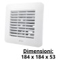 Aspiratore Elicoidale O.ERRE Unico 12/5 Da Muro o Soffitto Foro 120 mm 230V IPX4