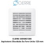 Aspiratore Elicoidale O.ERRE Unico 12/5 Da Muro o Soffitto Foro 120 mm 230V IPX4