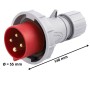 Spina Industriale Ecova Trifase Rossa IP67 3P+T Resistente E Sicura
