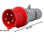 Ecova Spina Industriale Trifase Rossa IP44 3P+N+T Per Cantieri