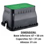 Pozzetto da Giardino Rettangolare Irritec Jumbo 67x50 con Coperchio Per Impianti Di Irrigazione