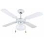Ventilatore A Soffitto con Luce Zephir ZFS9107 varie colorazioni, 4 Pale in legno, 3 velocità