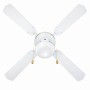 Ventilatore A Soffitto con Luce Zephir ZFS9107 varie colorazioni, 4 Pale in legno, 3 velocità