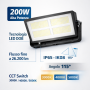 Beneito Polaris 5700 Proiettore Led Outdoor 200W 115° Ip65 Nero Opaco 