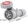 Presa Mobile Industriale Ecova Ip67 3P+N+T 380-415V 6h Trifase 16A 32A