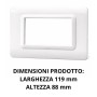 Placca AVE S44 Bianco In Tecnopolimero Per Installazione Elegante