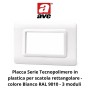 Placca AVE S44 Bianco In Tecnopolimero Per Installazione Elegante