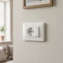 Placca AVE S44 Bianco In Tecnopolimero Per Installazione Elegante