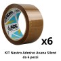 Nastro Adesivo Avana Silenzioso 50 Mm X 66 M Per Imballaggio Efficiente