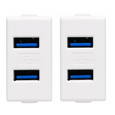Doppia Presa USB Da Incasso Per Ricarica Rapida E Ordinata