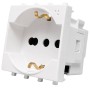 Presa Schuko Bipasso Universale AVE Domus S44 Bianco Lucido