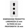 Presa Bipasso AVE Domus S44 Per Impianti Civili