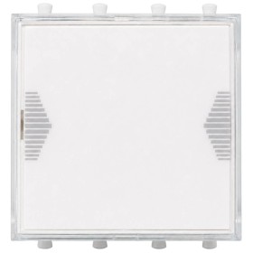 Pulsante AVE DOMUS S44 Con Targhetta Illuminabile 10A Bianco 2 Moduli
