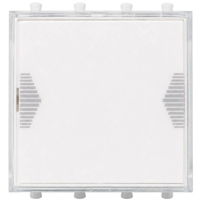 Pulsante AVE DOMUS S44 Con Targhetta Illuminabile 10A Bianco 2 Moduli