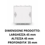 Pulsante AVE DOMUS S44 Con Targhetta Illuminabile 10A Bianco 2 Moduli