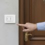 Pulsante AVE DOMUS S44 Con Targhetta Illuminabile 10A Bianco 2 Moduli
