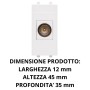 Presa Tv/Sat Coassiale Diretta DOMUS S44 Bianca Elegante