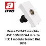 Presa Tv/Sat Coassiale Diretta DOMUS S44 Bianca Elegante