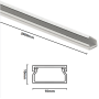 Canale Bianco Portacavi PVC Autoestinguente 10x10mm Biadesivo Barra 2 Metri