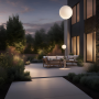 Acrilux 50019 Braccio Angolare 45° per Globli Ø200 Ø250 Ø300 mm con Base