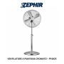 Ventilatore A Piantana Cromato Zephir Pf40Cr Per Ambienti Freschi