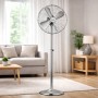 Ventilatore A Piantana Cromato Zephir Pf40Cr Per Ambienti Freschi