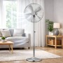 Ventilatore A Piantana Cromato Zephir Pf40Cr Per Ambienti Freschi