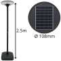 Lampada Solare Led da Giardino 15W con Palo e Sensore PIR