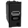 Caricatore USB Da Incasso 1 Modulo Con Ricarica Rapida