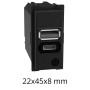 Caricatore USB Da Incasso 1 Modulo Con Ricarica Rapida
