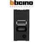Caricatore USB Da Incasso 1 Modulo Con Ricarica Rapida