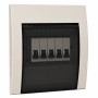 Coperchio IP40 con Portello Fumé per Scatole da Incasso 5 Moduli DIN