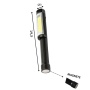 Torcia in Alluminio Nero con Magnete e  Clip di Fissaggio 3 Batteria AA Incluse