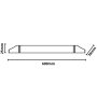 Plafoniera LED 20 Watt Slim Lineare Batten 60 Centimetri Risparmio Energetico
