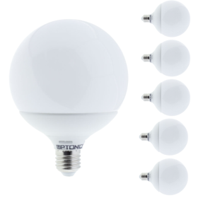 Lampadina LED Globo E27 15Watt Resa 88Watt Risparmio Energetico 6000K Pezzi 6