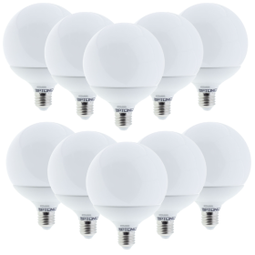 Lampadina LED Globo E27 18Watt Resa 108Watt Risparmio Energetico 4500K Pezzi 10
