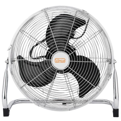 Ventilatore da Terra Cromato 45 cm con Tre Velocità
