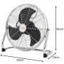 Ventilatore da Terra Cromato 45 cm con Tre Velocità