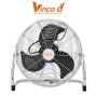 Ventilatore da Terra Cromato 45 cm con Tre Velocità