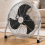 Ventilatore da Terra Cromato 45 cm con Tre Velocità